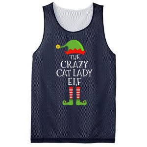 Crazy Cat Lady Elf Funny Christmas Matching Family Pajama Mesh Reversible Basketball Jersey Tank