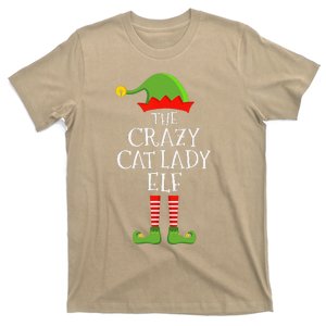 Crazy Cat Lady Elf Funny Christmas Matching Family Pajama T-Shirt