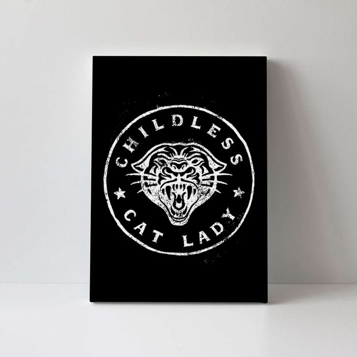 Childless Cat Lady Gift Canvas