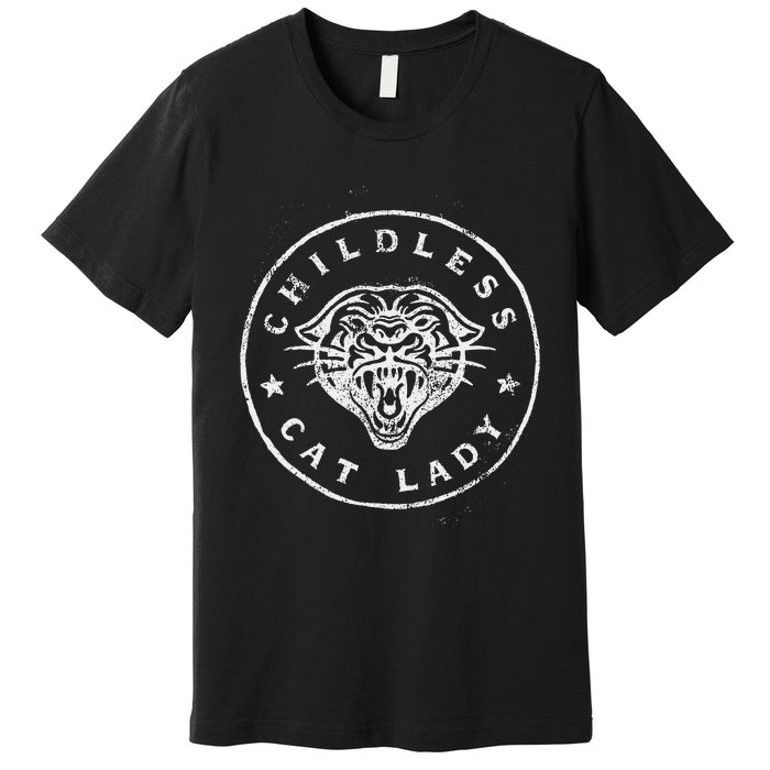 Childless Cat Lady Gift Premium T-Shirt