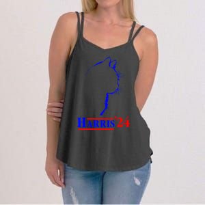 Childless Cat Lady For Harris 2024 Women's Strappy Tank