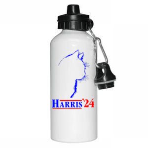 Childless Cat Lady For Harris 2024 Aluminum Water Bottle