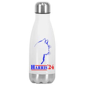 Childless Cat Lady For Harris 2024 Stainless Steel Insulated Water Bottle