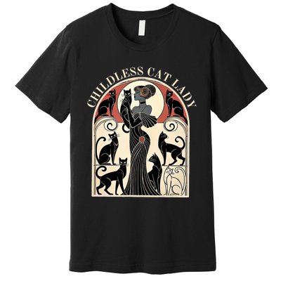 Childless Cat Ladies Cat Karma Retro Funny Premium T-Shirt