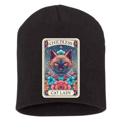 Childless Cat Lady Tarot Card Short Acrylic Beanie