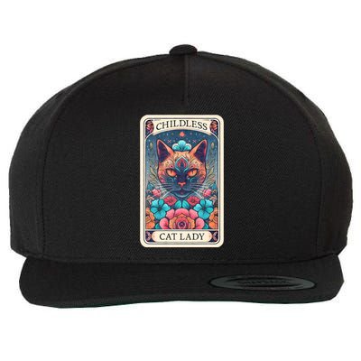 Childless Cat Lady Tarot Card Wool Snapback Cap