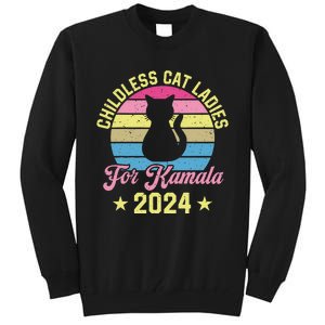 Childless Cat Ladies For Kamala 2024 Tall Sweatshirt