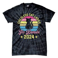 Childless Cat Ladies For Kamala 2024 Tie-Dye T-Shirt