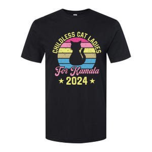 Childless Cat Ladies For Kamala 2024 Softstyle CVC T-Shirt