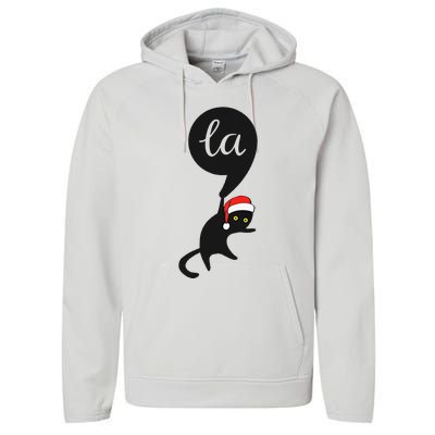 Cat Comma La Kamala Harris For President 2024 Performance Fleece Hoodie