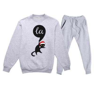 Cat Comma La Kamala Harris For President 2024 Premium Crewneck Sweatsuit Set