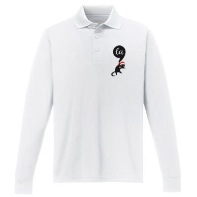 Cat Comma La Kamala Harris For President 2024 Performance Long Sleeve Polo