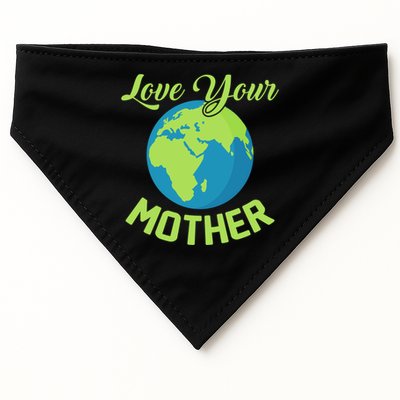 Climate Change Love Your Mother Earth Day Funny Gift USA-Made Doggie Bandana