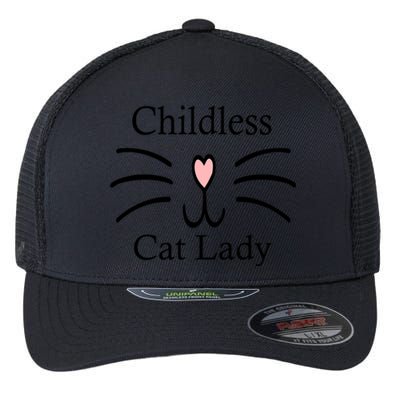 Childless Cat Lady For President Funny Childless Cat Lady 2024 Flexfit Unipanel Trucker Cap