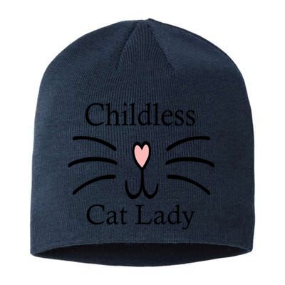 Childless Cat Lady For President Funny Childless Cat Lady 2024 Sustainable Beanie