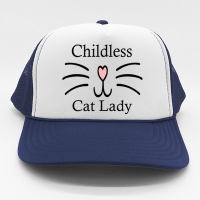 Childless Cat Lady For President Funny Childless Cat Lady 2024 Trucker Hat