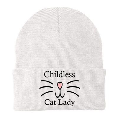 Childless Cat Lady For President Funny Childless Cat Lady 2024 Knit Cap Winter Beanie