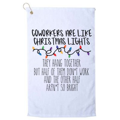 Coworkers Christmas Lights Sarcastic Platinum Collection Golf Towel