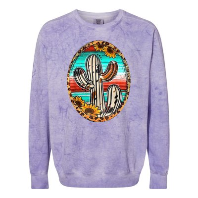 Cowhide Cactus Leopard Cow Colorblast Crewneck Sweatshirt