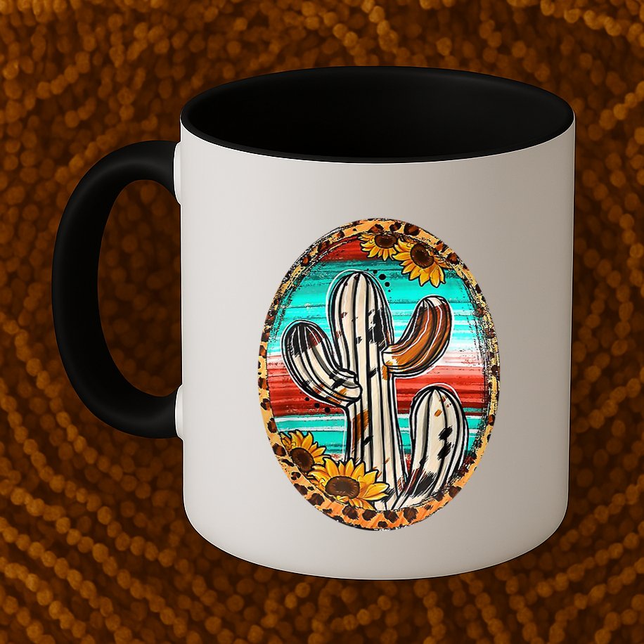 Cowhide Cactus Leopard Cow Mug