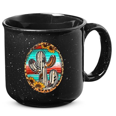 Cowhide Cactus Leopard Cow 15oz Campfire Ceramic Mug