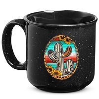 Cowhide Cactus Leopard Cow 15oz Campfire Ceramic Mug