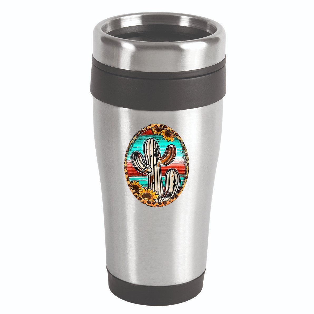 Cowhide Cactus Leopard Cow 16oz Travel Tumbler