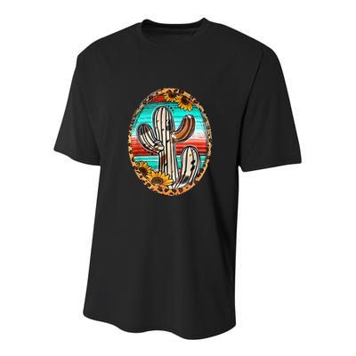 Cowhide Cactus Leopard Cow Youth Performance Sprint T-Shirt