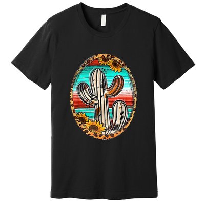Cowhide Cactus Leopard Cow Premium T-Shirt