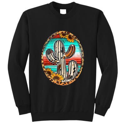 Cowhide Cactus Leopard Cow Tall Sweatshirt