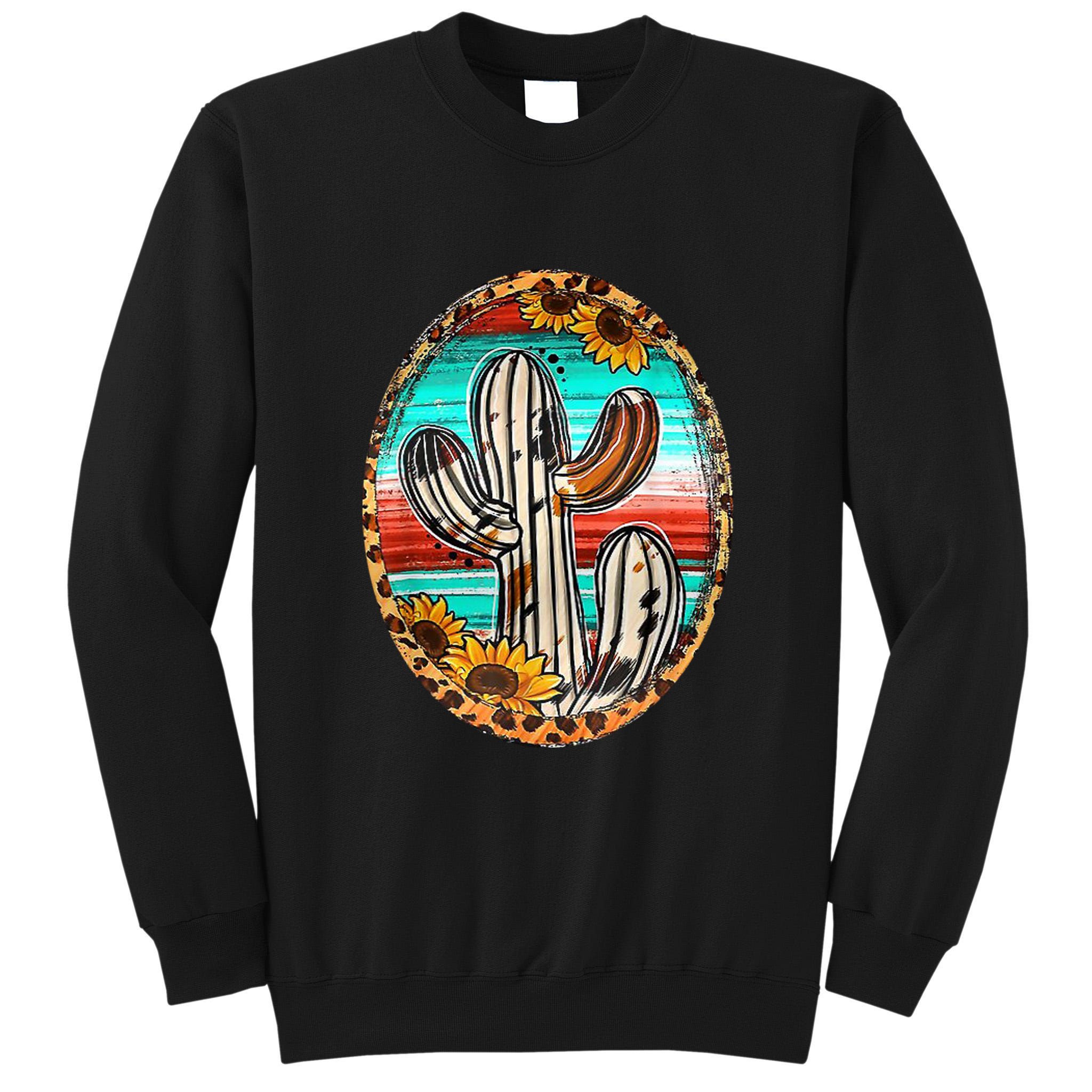 Cowhide Cactus Leopard Cow Tall Sweatshirt
