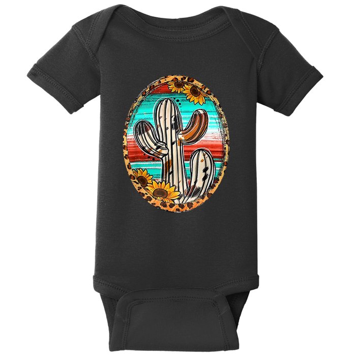 Cowhide Cactus Leopard Cow Baby Bodysuit