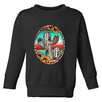 Cowhide Cactus Leopard Cow Toddler Sweatshirt