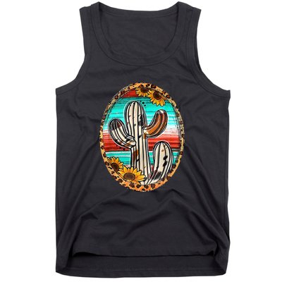 Cowhide Cactus Leopard Cow Tank Top