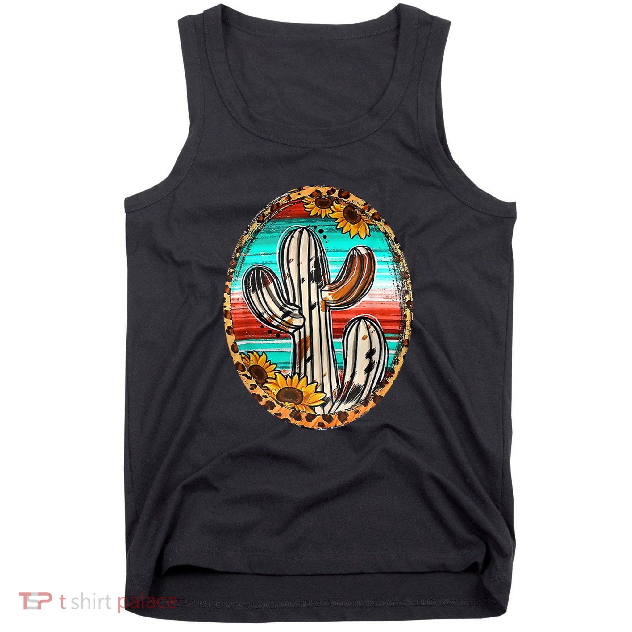 Cowhide Cactus Leopard Cow Tank Top