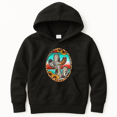 Cowhide Cactus Leopard Cow Kids Hoodie