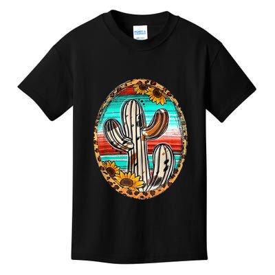 Cowhide Cactus Leopard Cow Kids T-Shirt