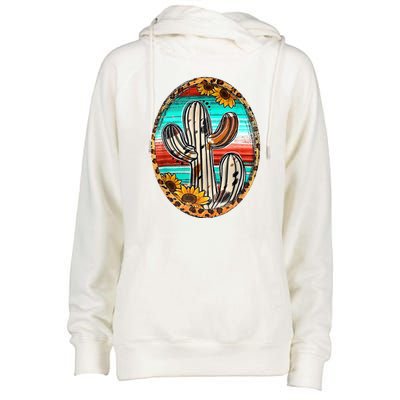 Cowhide Cactus Leopard Cow Womens Funnel Neck Pullover Hood