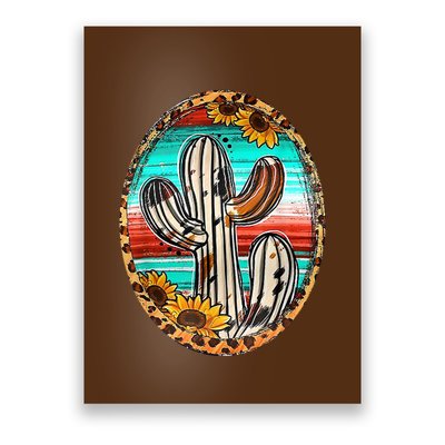 Cowhide Cactus Leopard Cow Poster