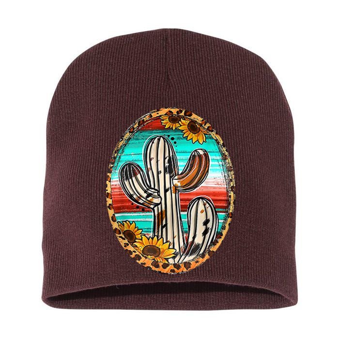 Cowhide Cactus Leopard Cow Short Acrylic Beanie