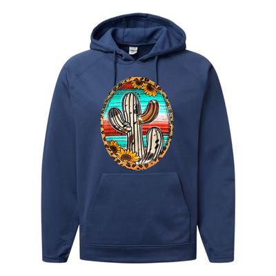 Cowhide Cactus Leopard Cow Performance Fleece Hoodie