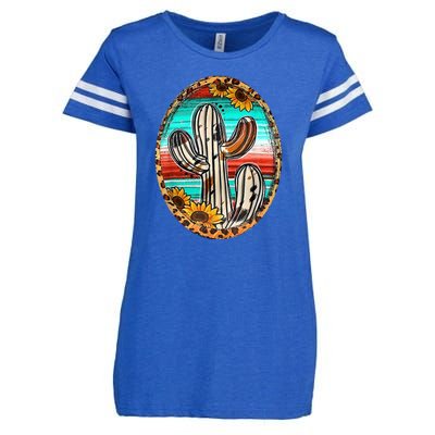 Cowhide Cactus Leopard Cow Enza Ladies Jersey Football T-Shirt