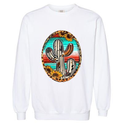Cowhide Cactus Leopard Cow Garment-Dyed Sweatshirt