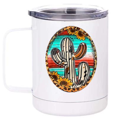 Cowhide Cactus Leopard Cow 12 oz Stainless Steel Tumbler Cup