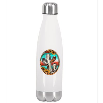 Cowhide Cactus Leopard Cow Stainless Steel Insulated Water Bottle