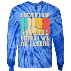 Cool Chess Lover Art For Novelty Chess Player Tie-Dye Long Sleeve Shirt