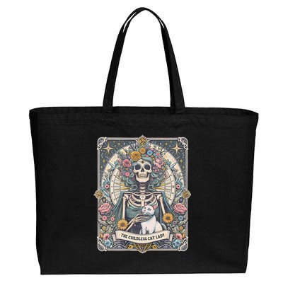 Childless Cat Lady Tarot Card Cotton Canvas Jumbo Tote