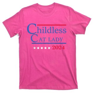 Childless Cat Lady 2024 Ladies Is Voting Kamala T-Shirt