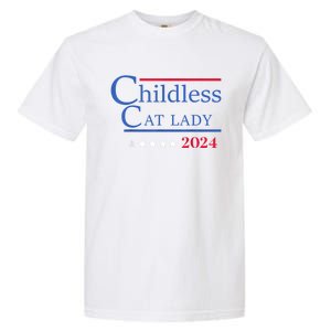 Childless Cat Lady 2024 Ladies Is Voting Kamala Garment-Dyed Heavyweight T-Shirt