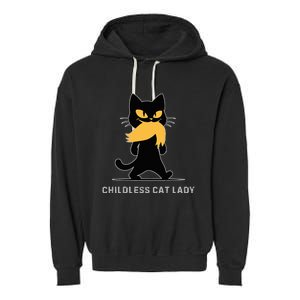 Childless Cat Lady Kamala Harris 2024 47 47th President Win Garment-Dyed Fleece Hoodie